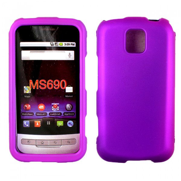 Wholesale LG Optimus M MS690 Hard Protector Cover (Purple)